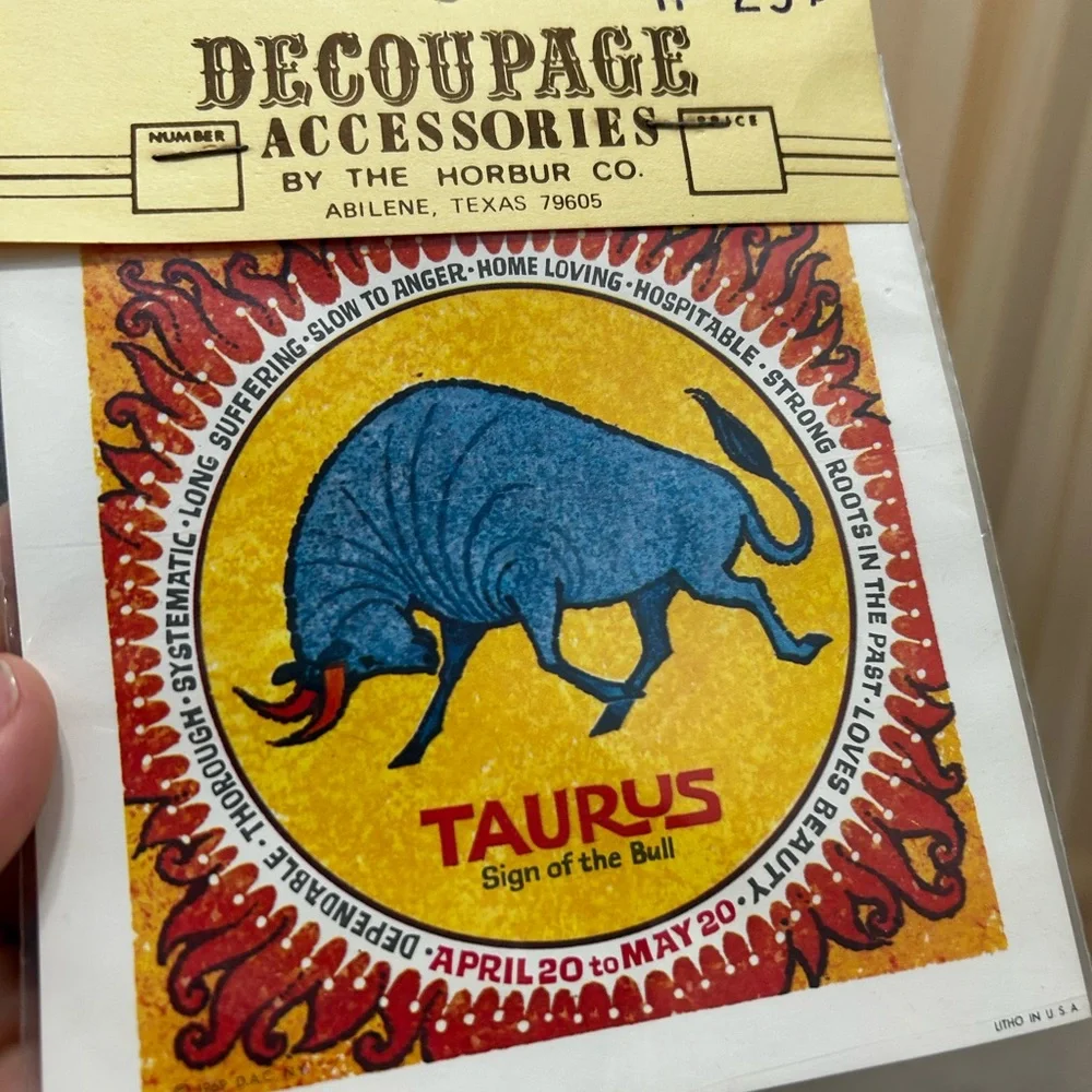 Vintage Taurus Decoupage Accessories paper - Picture 2 of 5
